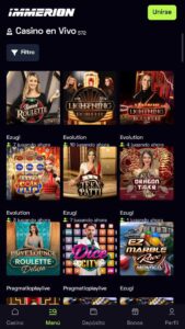 Immerion juegos de casino con crupieres