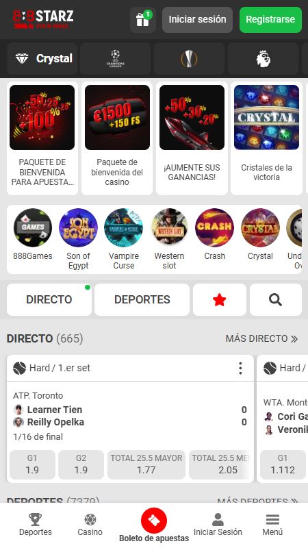 Página principal de 888starz en línea