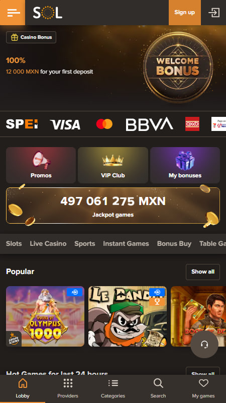 Sol Casino bonos de giros gratis en México