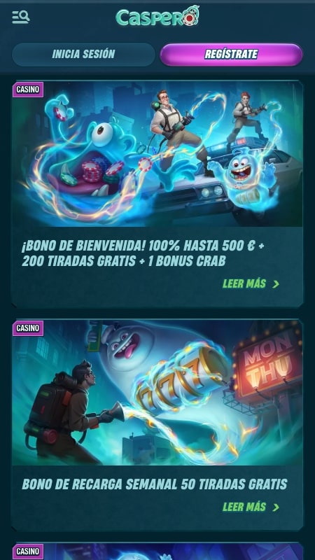 Bonos y promociones de Caspero