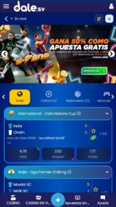 Apuestas en vivo con cuotas mejoradas