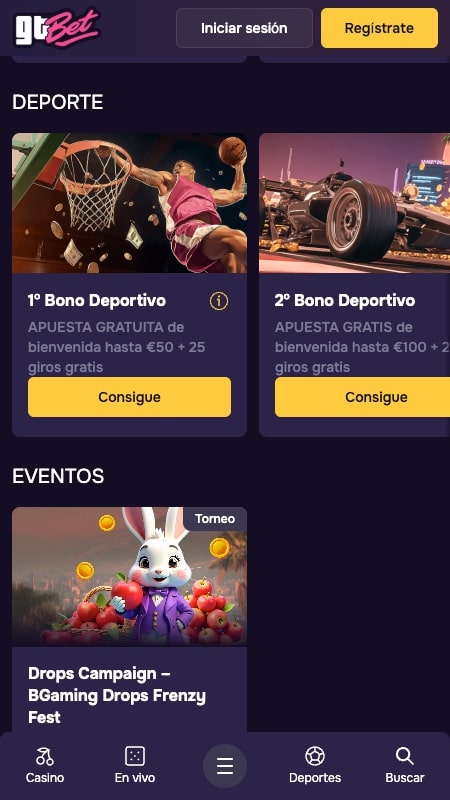 Bonos y promociones de GtBet