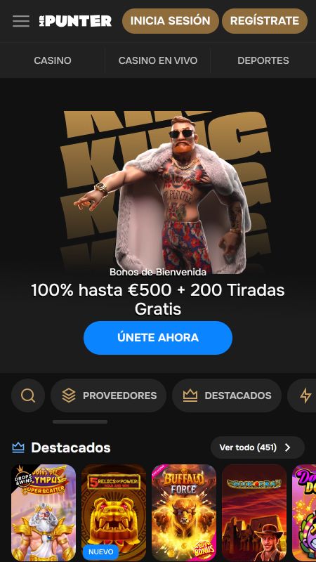 Página principal de MrPunter en línea