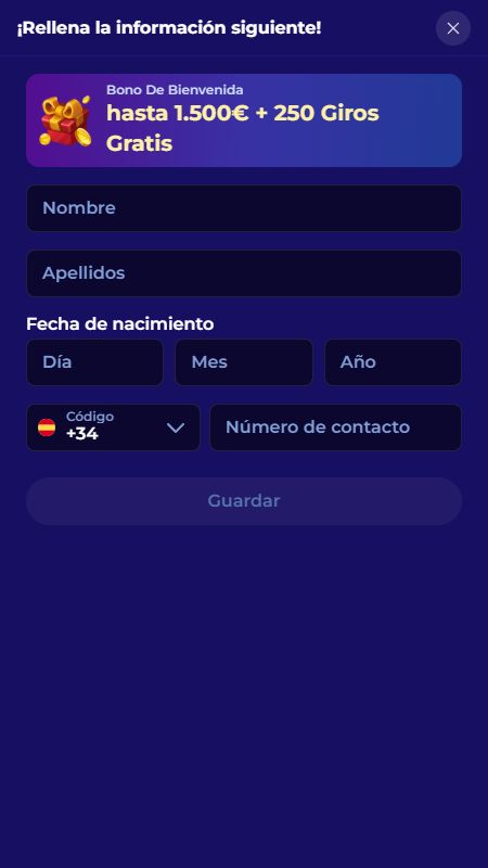 Crear una cuenta en Morospin