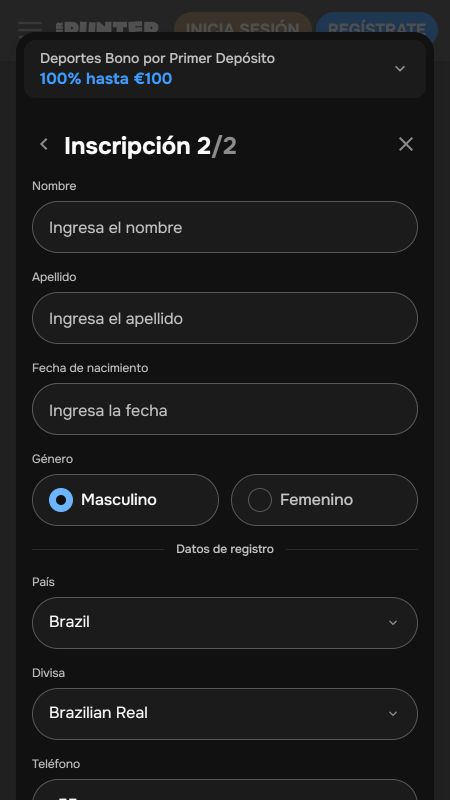 Crear una cuenta en MrPunter