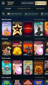 Juegos de casino disponible en WonderLuck España