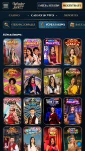 Juegos instantáneos y shows en directo en WonderLuck