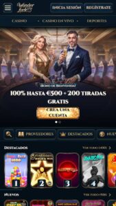 Página de inicio de la casa de apuestas Wonderluck