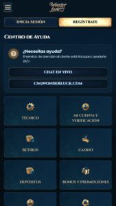 Atención al cliente en WonderLuck