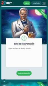 22Bet bono de reembolso