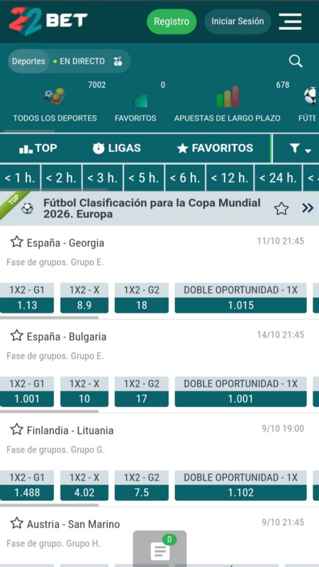 22Bet Copa del Mundo 2026