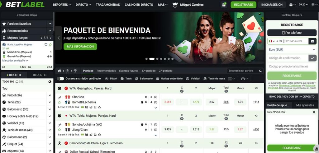 BetLabel - Inicio