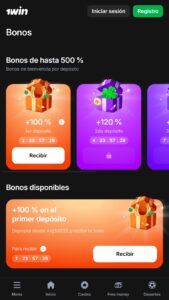 Bono de bienvenida 1win