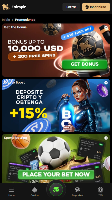 Fairspin Bonuses