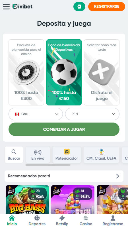 Ivibet bookmaker main page