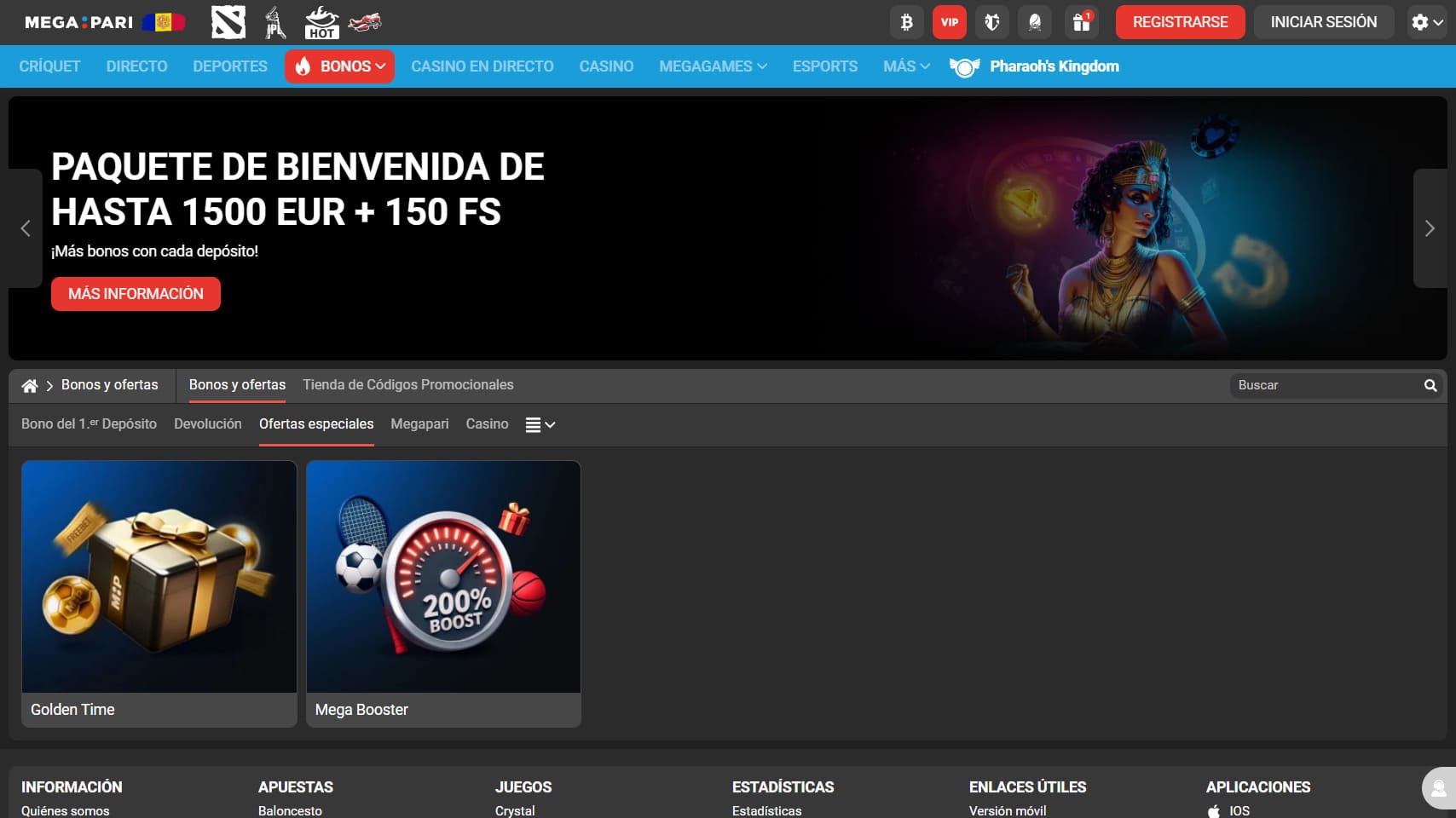 Ofertas especiales Megapari