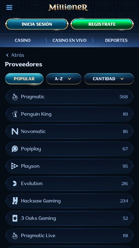 Proveedores de software en Milloner