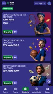 Bonos y promociones en Winairlines España