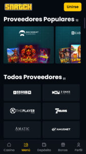 Proveedores de software en snatchcasino