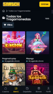 Juegos de tragamonedas en snatchcasino