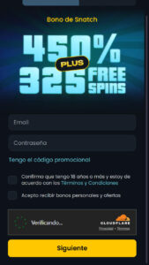 Registrate en Snatch Casino
