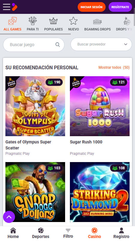 TonyBet Casino page