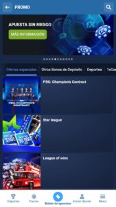 1xbet promociones por eventos