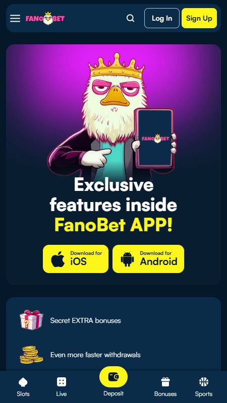 Descarga la aplicación móvil de FanoBet