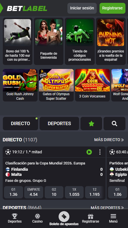 BetLabel NBA para iOS y Android