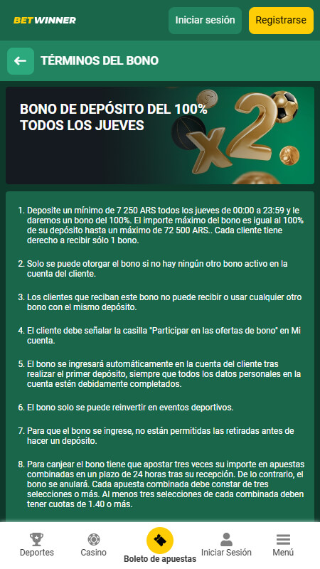 100% deposit bonus every Thursday at BetWinner