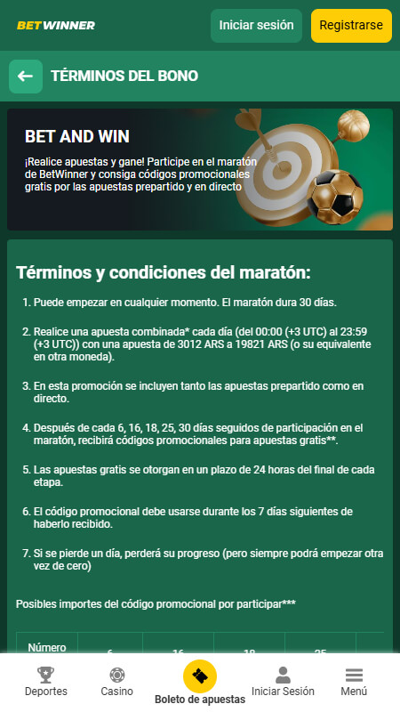 Bet and Win Bonus at BetWinner bookmaker