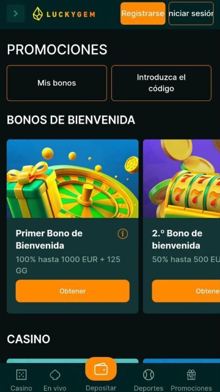 Bonos y promociones en Luckygem Casa de Apuestas