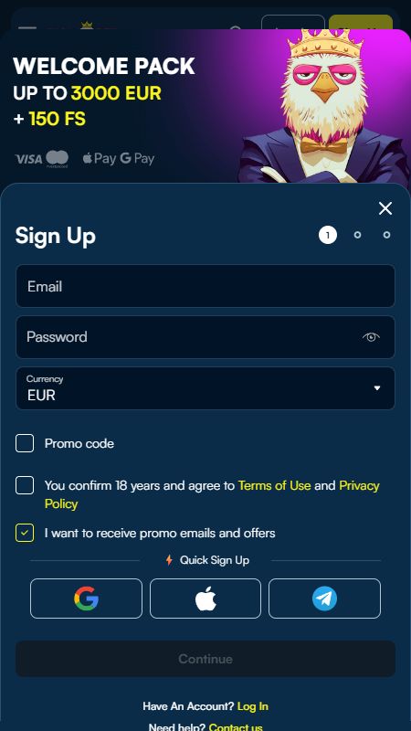 Crear una cuenta en FanoBet