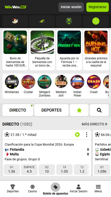 WinWinBet NBA para iOS y Android