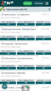 Partidos de la NFL para apostar en 22Bet