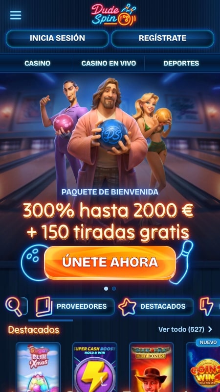 Página principal del casino Dudespin
