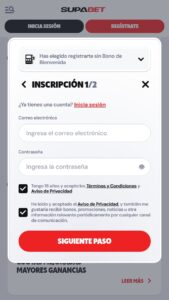 Cómo registrarse en Supabet con simples pasos