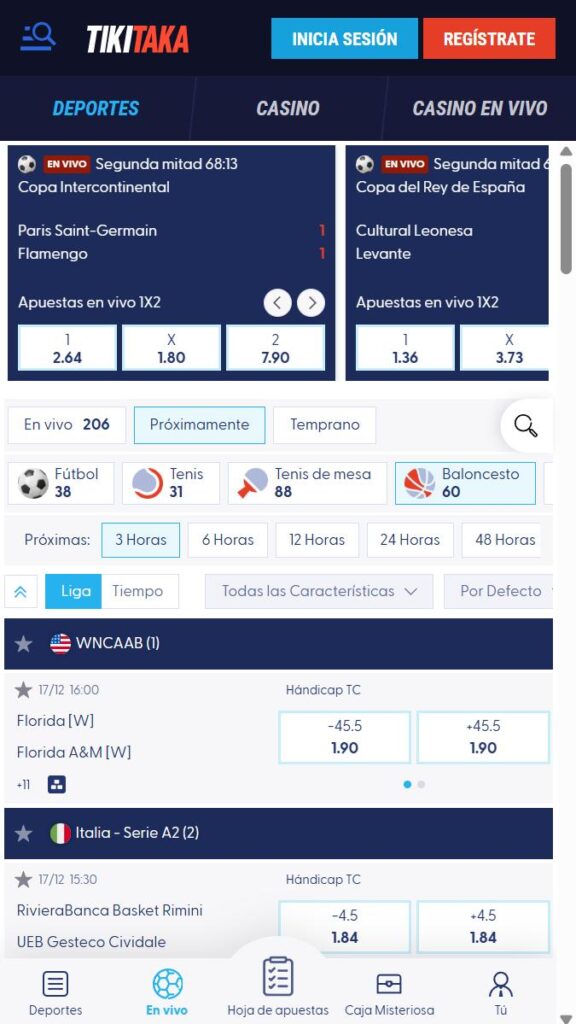 Tikitaka casa de apuesta deportiva en España