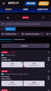 Winrolla casa de apuestas del baloncesto europeo