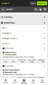 WinWin casa de apuestas de Baloncesto