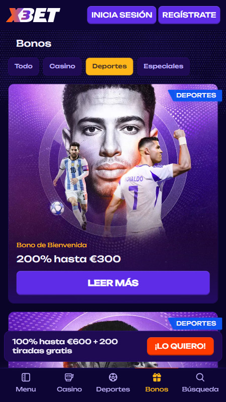 Bonos y promociones en X3Bet