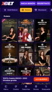 Juegos de ruleta en directo x3bet
