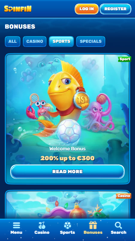 Bonos y promociones en Spinfin Casa de Apuestas