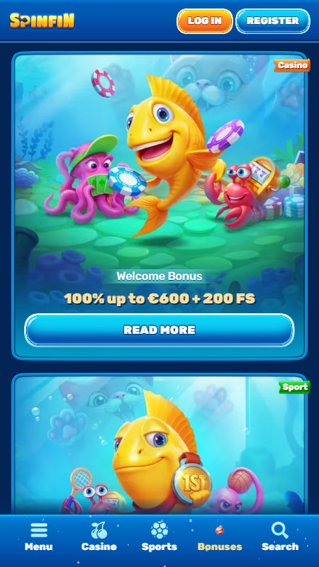 Bonos y promociones en Spinfin Casino