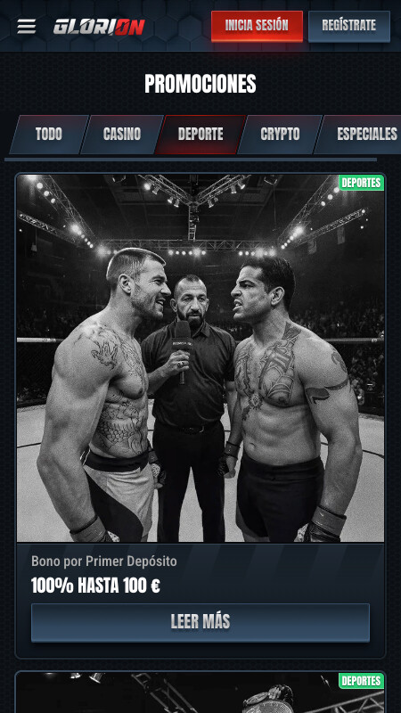 Bonos y promociones de Glorion