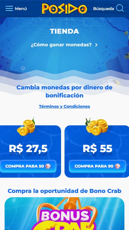 Tienda Posido: Estrategia de Monedas y Bonus Crab