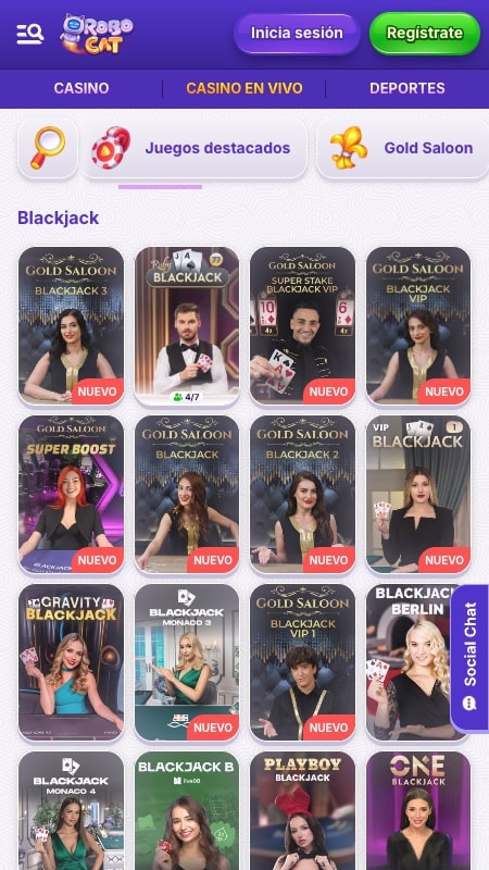 Robocat - Blackjack Online