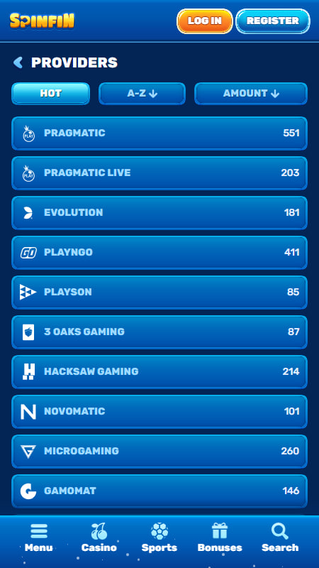 Spinfin Proveedores de software