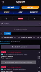 Cuotas competitvas de cricket