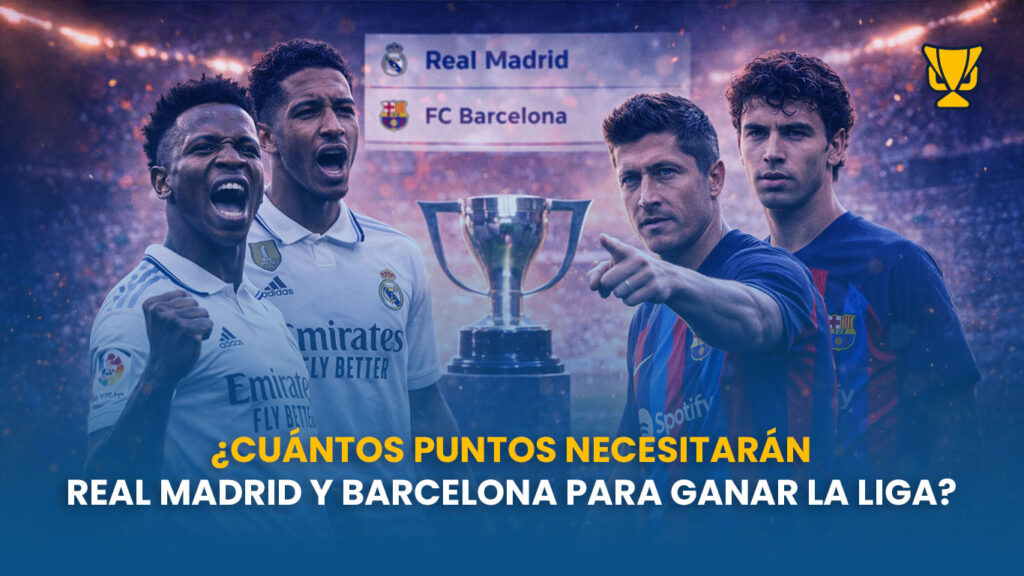 ¿Cuántos puntos harán falta para ganar LaLiga? Real Madrid y Barcelona juegan una carrera sin red